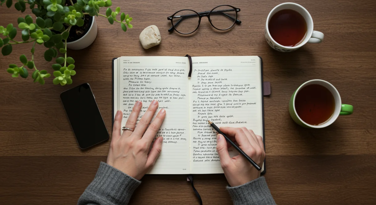 Individual journaling for self-reflection and emotional processing, a key resilience strategy.