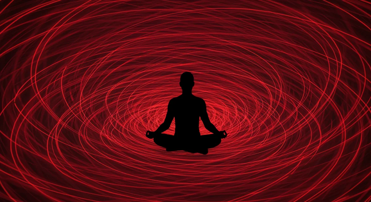 Person managing distress with mindfulness techniques