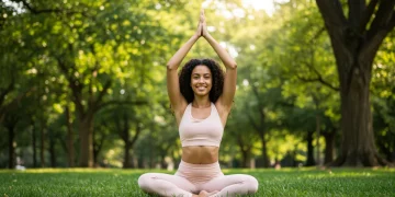 Smiling person finding joy in nature, embodying emotional fulfillment.