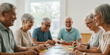 US seniors enjoying a cognitive exercise program in 2025
