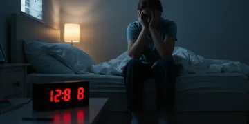 Sleep Deprivation & Emotional Well-being in 2025: Latest US Findings Tired person struggling with sleep deprivation and emotional distress in bedroom