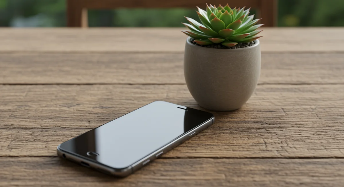 Smartphone face down, symbolizing disconnection and digital detox
