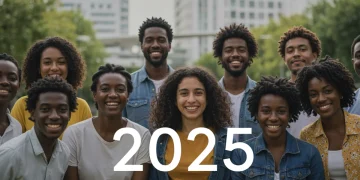 Reducing Stress by 10%: Social Connection in 2025 Diverse group happily connecting outdoors, symbolizing social well-being in 2025