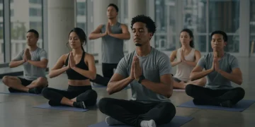 Managing Stress for Optimal Brain Function: 4 Key Techniques for US Adults in 2025 US adults practicing stress management techniques for improved brain health