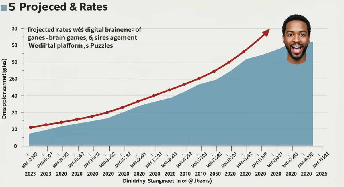Projected engagement rates for digital brain games and traditional puzzles