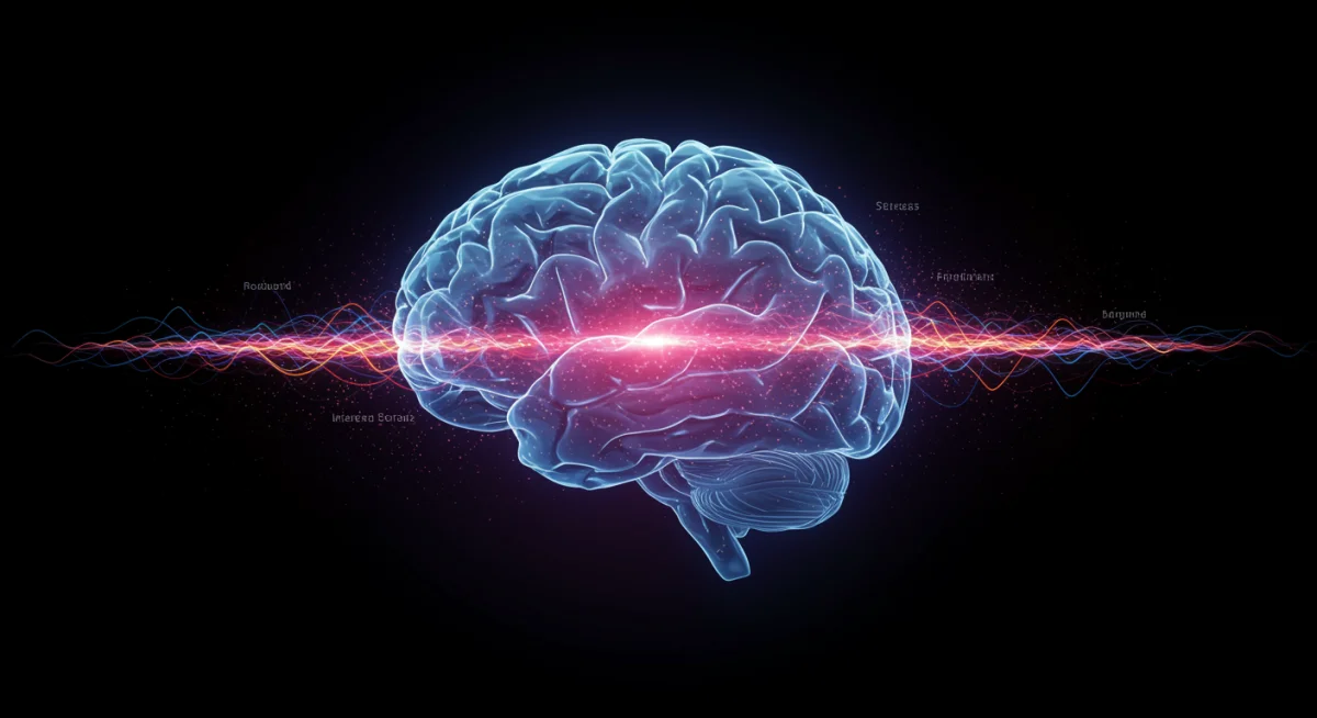 Brain activity patterns showing enhanced focus and reduced stress through mindfulness.