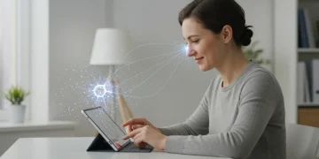 Person engaging in 15-minute daily brain training routine on a tablet