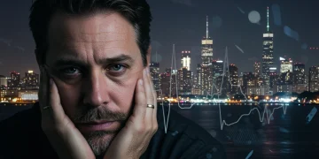 Tired US adult struggling with emotional regulation due to sleep deprivation